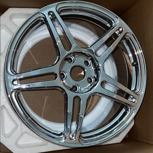 Set of 2 HRE Forged monoblock chrome finish wheels